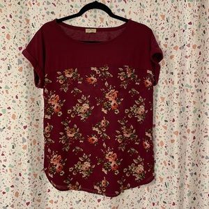 Mason & Belle Kinglake Mixed Material top, Size M